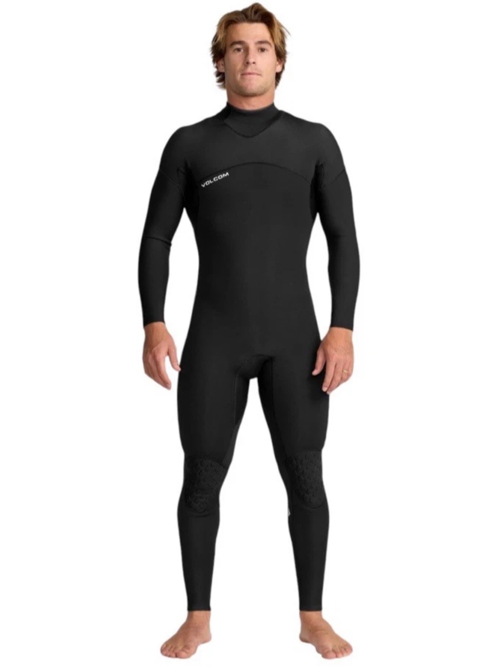 Volcom Men's 4/3MM Modulator Chest Zip Full Wetsuit Black Long Sleeve Size Large